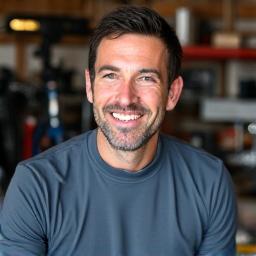 Portrait of David Lee, looking approachable, with a cycling jersey partially visible.